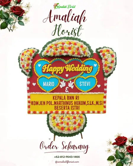 Papan Bunga Pernikahan Maringgai